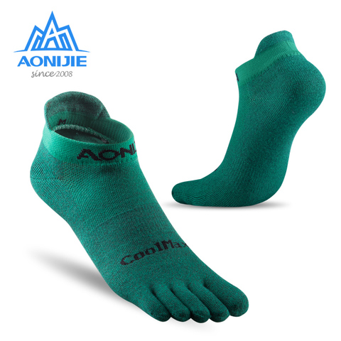 AONIJIE E4110 un par ligero de corte bajo calcetines de Punta atlética cuartos calcetines para cinco dedos descalzos zapatos para correr carrera de maratón ► Foto 1/6