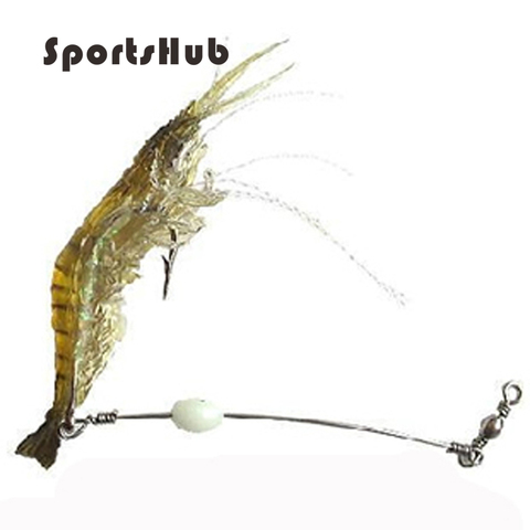 SPORTSHUB 10CM 6G cebos blandos luminosos falso Camarón suaves cebos Señuelos de Pesca blando cebos de pesca cebos artificiales NR0022 ► Foto 1/4