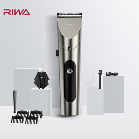 Riwa-cortadora de pelo recargable RE-2022, hoja de acero gris, maquinilla eléctrica para cortar el pelo, lavable, con pantalla LED, 6305 ► Foto 1/6