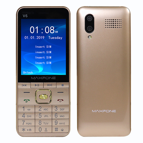 Pantalla GSM de 2,8 pulgadas, cuatro Sim, teclado ruso, teléfono móvil, gran antorcha, cámara MP3, reproductor de vídeo, grabadora Original h-mobile ► Foto 1/6