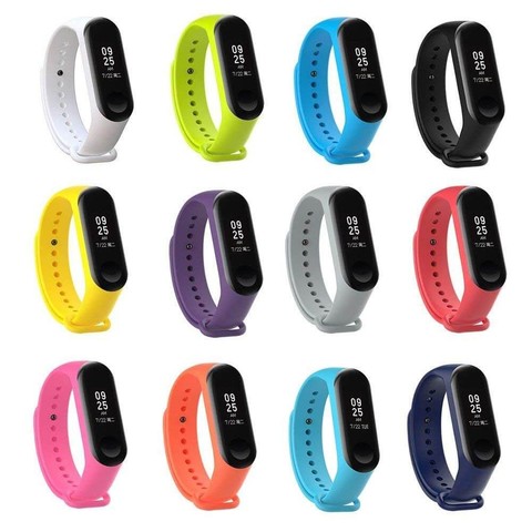 Xiaomi Mi band 4 correa de silicona Mi banda 3 reemplazo accesorio smart watch correa de silicona 4 5 colorido suave banda ► Foto 1/6