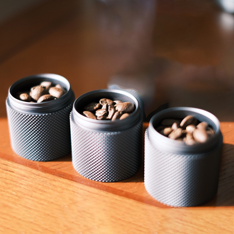 TIMEMORE-Juego de frascos sellados de Metal, mini frascos de metal, sellado con aluminio, bote de café, 3 frascos en caja ► Foto 1/4