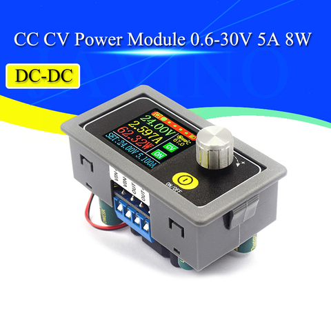 Convertidor Buck Boost de DC-DC, CC, CV, 0,6-36V, 5A, módulo de potencia ajustable, fuente de alimentación de laboratorio regulada, variable ► Foto 1/6