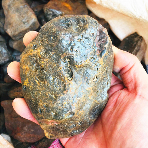 300-1300g de hierro natural de siliciuro de meteoritos Rock materias primas minerales de piedra de colección de muestras meteorito hogar Decoración regalo ► Foto 1/5