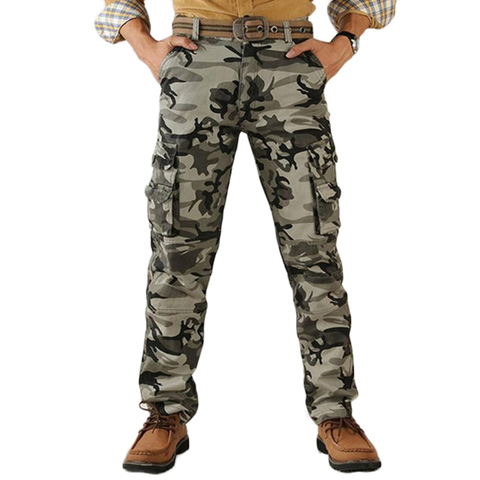 Pantalones Cargo de algodón para hombre, Jogger de camuflaje de alta calidad, militar, Ejército de camuflaje, con bolsillos, tendencia 2022 ► Foto 1/1