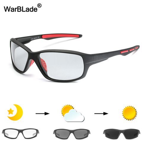 WarBLade-gafas de sol fotocromáticas para hombre, lentes de sol polarizadas HD, camaleón, para conducir de día y noche ► Foto 1/6