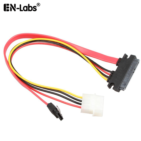 70CM 6 Gb/s SATA3 15pin a SATA 7pin + IDE Molex 4Pin Power / Data Combo Cable para PC SATA 3,0 SATAIII 6Gbps disco duro, SSD ► Foto 1/5