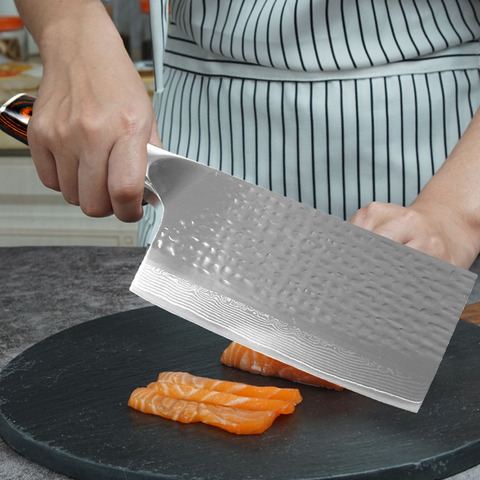 Nuevo Japón Chef de cocina cuchillos de acero de Damasco cuchillo de corte de pescado cuchillo de carnicero chino Cleaver de alto carbono cuchillos cuchillo ► Foto 1/6