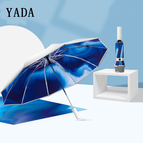 YADA-paraguas automático para hombre y mujer, sombrilla inversa de 118CM, plegable, para lluvia, a prueba de viento, UV, para exteriores, YD200015 ► Foto 1/6