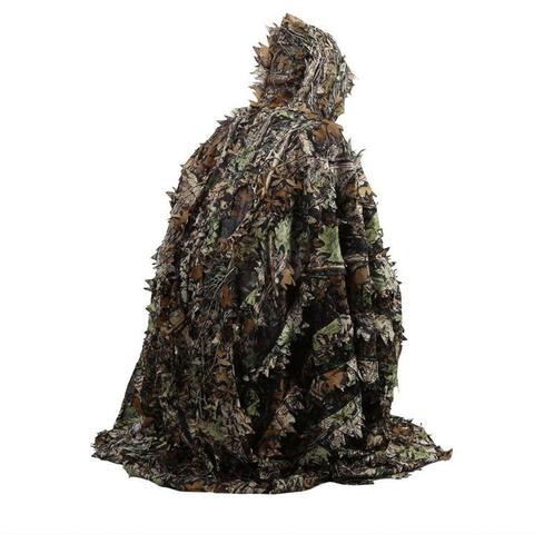 Trajes de camuflaje 3D para francotirador ropa de caza, camisa de camuflaje moro, traje de ghillie, Poncho de hojas, capa sigilosa, uniforme militar ► Foto 1/6