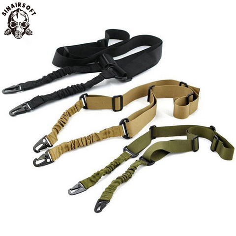 SINAIRSOFT dos 2 punto desmontaje rápido Sling liberación doble punto Rifle AR Sling ajustable correa del arma de Airsoft caza ► Foto 1/6