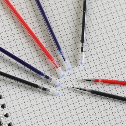 1 paquete de recambio de pluma de Gel firma de oficina varillas rojo tinta azul y negra la escuela, la Oficina papelería suministros de escritura de bala ► Foto 1/6