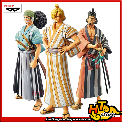 100% Original Banpresto DXF-GRANDLINE-Wano país figura de colección-Kinemon Sanji Usopp de 