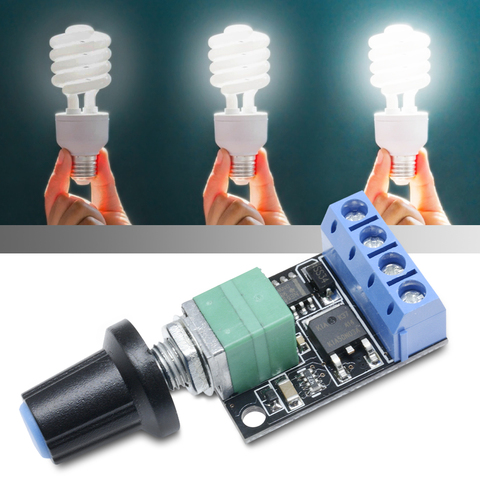 Regulador de velocidad de luz LED de alta linealidad CC, 5V, 9V, 12V, 10A, PWM, controlador de velocidad del Motor de CC, módulo de interruptor de atenuación ► Foto 1/6