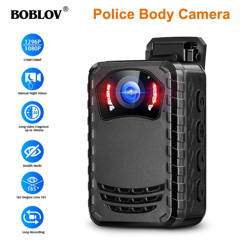 BOBLOV-minicámara corporal N9 Full HD 1296P, cámara de policía portátil pequeña con visión nocturna, compatible con 256G, DVR, Dropshipping ► Foto 1/6