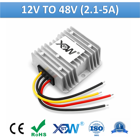 XWST-Convertidor de fuente de alimentación impermeable IP67, DC 12v a 48v, 2.1A, 3A, 3.5A, 5A, aumento de potencia, regulador de voltaje CC de 48 voltios ► Foto 1/6