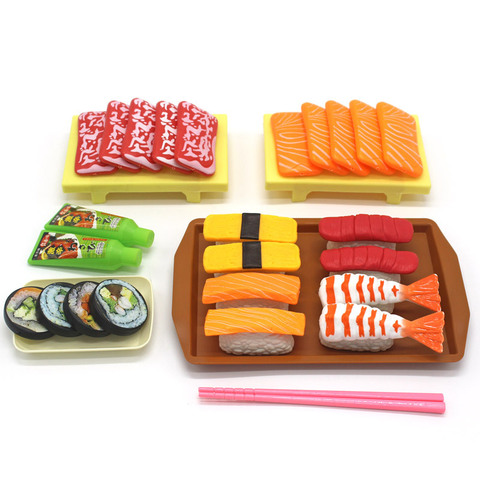 Comida de imitación japonesa para niños, juguetes de imitación de comida para jugar, Sushi, atún, Wasabi, Sashimi, comida de imitación, casa de juguete ► Foto 1/6