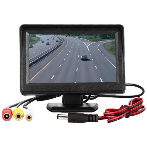 Monitor de coche de 4,3 pulgadas para cámara de visión trasera pantalla TFT LCD Monitor de cámara de marcha atrás HD Digital vídeo en Color pantalla de entrada NTSC PAL ► Foto 1/6