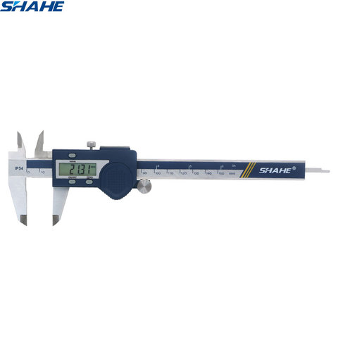 SHAHE nuevo acero inoxidable endurecido 0-150mm calibrador Digital Vernier calibres de micrómetros calibrador Vernier electrónico herramienta de medición ► Foto 1/6