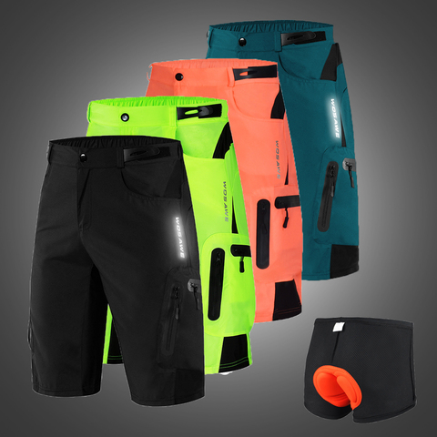 WOSAWE-pantalones cortos de ciclismo para hombre, traje acolchado, ropa deportiva, transpirable, holgado, para descenso, ciclismo de montaña ► Foto 1/1