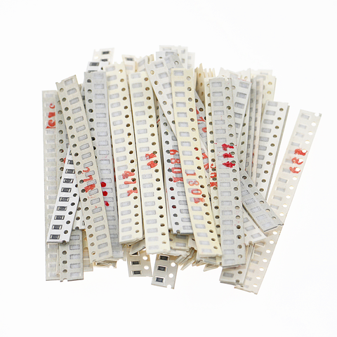 Kit de resistencias SMD, Kit surtido de 1280 Uds., 64 valores, 20 cada 1206, 0 ohm-10M ohm 5%, Kit de Muestra ► Foto 1/3