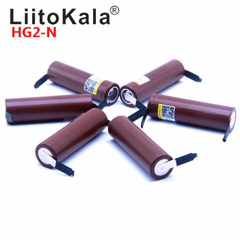 LiitoKala-batería de alta potencia HG2 18650, pila de 3000mAh, descarga de 3,6 V, 20A, 1-20 piezas, bricolaje, Nicke ► Foto 1/6