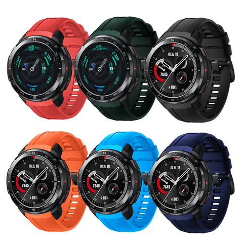 Correa de silicona para Honor Watch GS Pro, repuesto de pulsera deportiva suave, accesorios para Huawei Honor GS Pro ► Foto 1/6