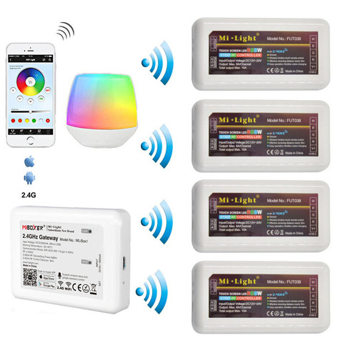 Milight puente WiFi caja de controlador iBox2 más nuevo 3,0 inalámbrica versión Dimmer para Mi serie de luz RGBW WW/CW RGB + CCT Led Bombilla ► Foto 1/6