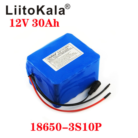 LiitoKala-Paquete de batería de litio de alta potencia para coche, luz de calle Solar para inversor de lámpara de xenón, turismo, 12V, 30Ah, 3S10P, 11,1 V, 12,6 V ► Foto 1/4