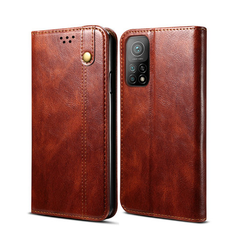 Funda de lujo para Xiaomi Mi 10 T Pro, carcasa de cuero con textura magnética, ranura para tarjeta, con tapa, Mi10T, Mi10 T, T10 ► Foto 1/6