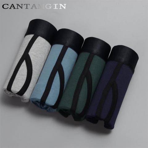 Calzoncillos de algodón para hombre de CANTANGMIN, calzoncillos transpirables cómodos, ropa interior para hombre, bóxer de marca para hombre ► Foto 1/6