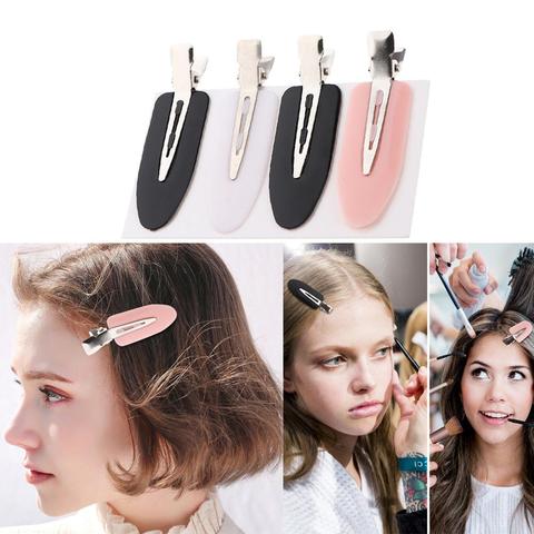 4 Uds Clips para el cabello sin costuras ni dobleces pasadores sin marcas Clip para rizos maquillaje sin arrugas Clips profesionales para estilizar el cabello ► Foto 1/6