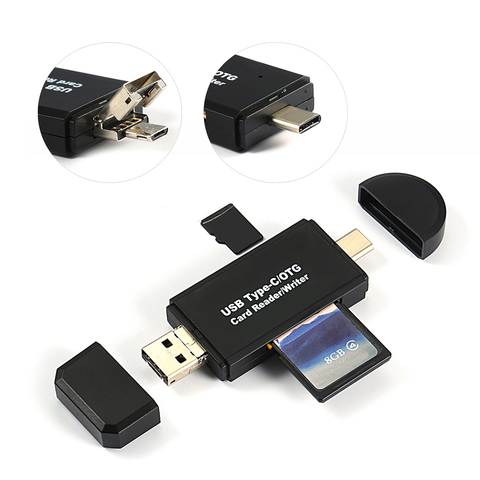 OTG Lector de Tarjetas Micro SD USB 3,0 lector de tarjetas 2,0 para USB Micro SD adaptador, Flash Drive tarjeta de memoria inteligente lector tipo C lector de tarjetas ► Foto 1/6