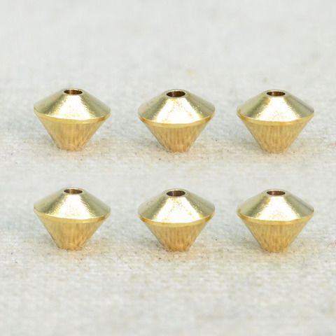 Cuentas espaciadoras de cobre de alta calidad para hombres y mujeres, abalorios sueltos de latón con forma de OVNI de 6mm, cuentas de oración, accesorios de joyería DIY, 100 unids/lote ► Foto 1/4