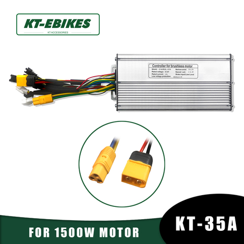 Controlador de bicicleta eléctrica KT eBike 48V 1000W 1500W 35A sin escobillas kt Kunteng lcd luz bicicleta eléctrica bicicleta controlador de Motor ► Foto 1/5