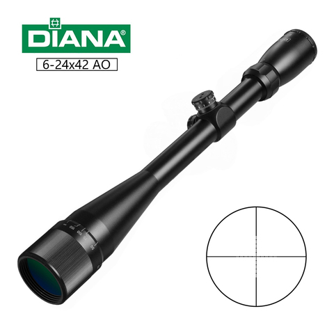 DIANA 6-24x42 AO-mira telescópica táctica Mil-Dot, retícula óptica, mira para Rifle Airsoft, Rifle de francotirador con miras de caza ► Foto 1/6