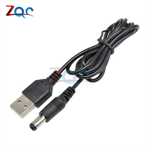 USB 2,0 macho A DC 5,5mm X 2,1mm 5,5X2,1X0,8 m USB A Cable de línea de alimentación MCU conector de fuente de alimentación ► Foto 1/6