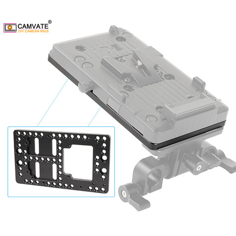 CAMVATE-Placa de queso con batería y tornillo de rosca de 1/4 