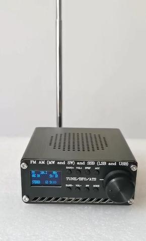 Receptor de Radio de banda ensamblada SI4732, Radio FM AM (MW & SW) SSB (LSB & USB) con batería de litio + antena + altavoz + funda ► Foto 1/5