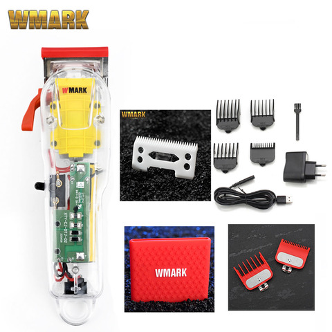 WMARK-cortadora de pelo recargable para NG-108, nuevo modelo, cubierta transparente, base blanca o roja, batería de 2022, 2200 rpm, 7300 ► Foto 1/4