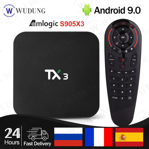 Tanix TX3 Android 9,0 TV BOX Amlogic S905X3 H.265 8K HDR 2,4G/5GHz Dual Wifi 4G 32G/64G inteligente TX3 Set Top Box Media Player ► Foto 1/6