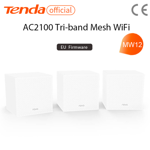 Tenda MW12 AC2100 todo a casa de malla inalámbrica WiFi con sistema de Tri-banda WiFi Router inalámbrico y repetidor aplicación remota gestionar ► Foto 1/6