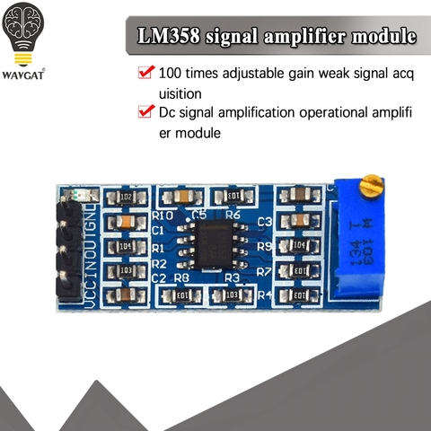 Módulo amplificador de ganancia de señal LM358, módulo de amplificación de señal, operativo, 100, 1 Uds. ► Foto 1/6