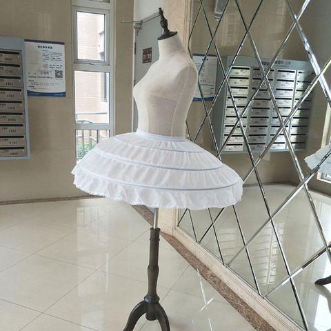 Corta falda con borde de encaje para el vestido boda graduación de las mujeres una línea enagua nupcial enagua de crinolina 2022 ► Foto 1/2