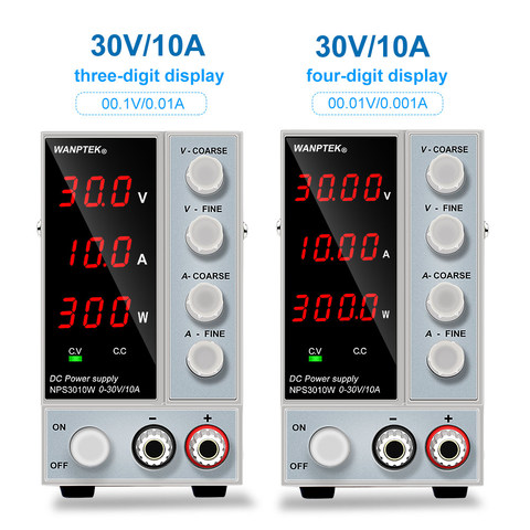 Fuente de alimentación de CC ajustable interruptor regulador de voltaje de dígitos LED de 60V 5A fuente de Banco de fuente de alimentación de laboratorio 30V 10A DIY wanttek ► Foto 1/6