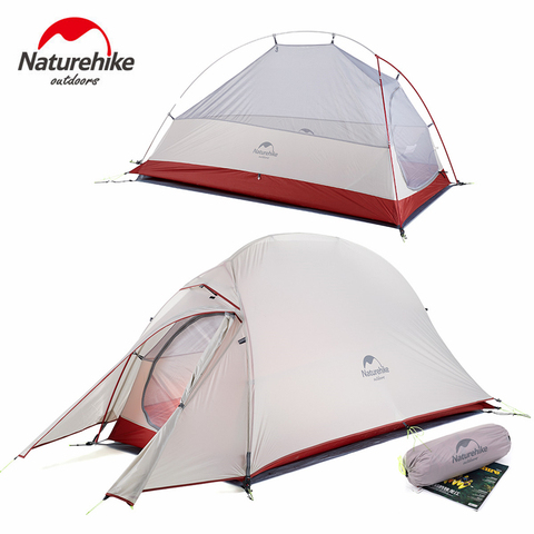 Naturehike-tienda de campaña Cloud Up, senderismo al aire libre, sombra de playa familiar, impermeable, portátil, 1 2 3 persona mochila carpa ► Foto 1/6