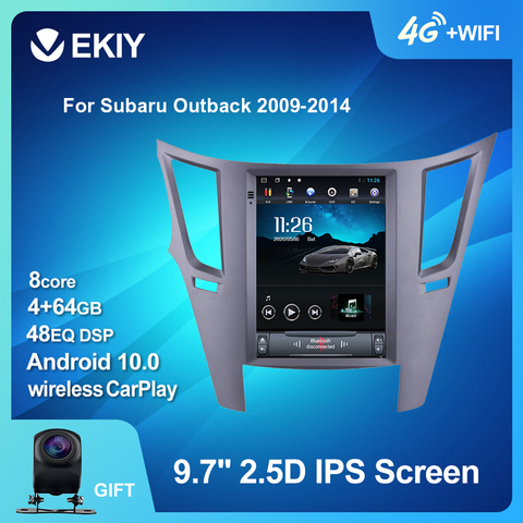 EKIY-Radio Multimedia con GPS para coche, Radio con navegador, Android 10, para Subaru, Outback, Impreza, Legacy, Tesla, 2009-2014 ► Foto 1/6