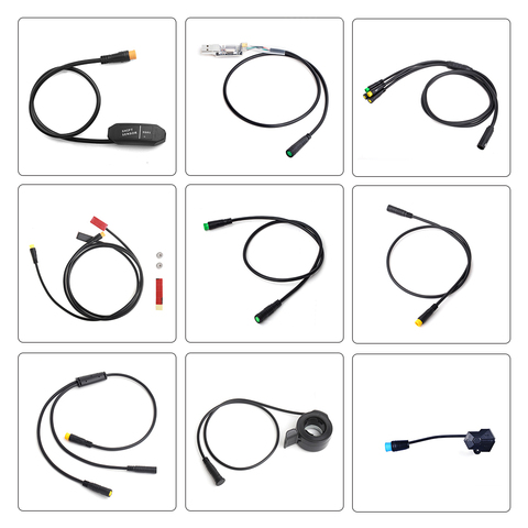 Cable de bicicleta eléctrica para Bafang/8FUN Kits de Motor, Sensor de engranaje, programación USB, PANTALLA DE Sensor de freno hidráulico, freno de 5 pines, 3 pines, 1T4, 1T2 ► Foto 1/6