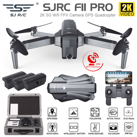 SJRC F11/F11 PRO GPS Drone con Wifi FPV 1080P/2K HD cámara sin escobillas Quadcopter 25 minuto tiempo de vuelo Dron plegable Vs SG906 A3 ► Foto 1/6