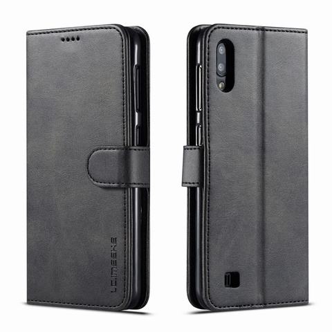 Funda de teléfono para Samsung Galaxy A10, carcasa magnética tipo billetera para Samsung A01 A40 S A40S, cubierta de cuero Vintage de lujo ► Foto 1/6